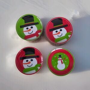 Snowman Christmas Plates (4 ct) Ceramic